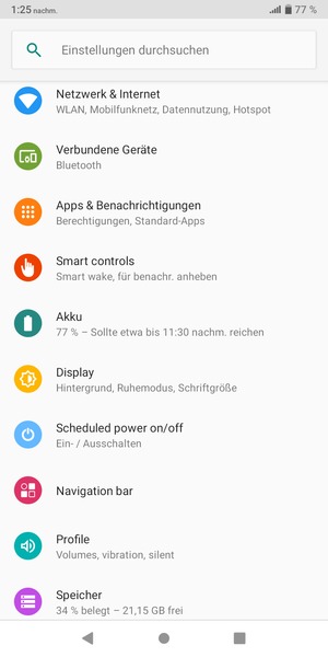Wählen Sie Netzwerk & Internet