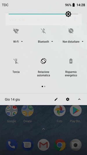 Regola la luminosità al livello desiderato