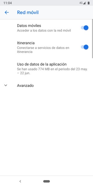 Activar o desactivar Itinerancia