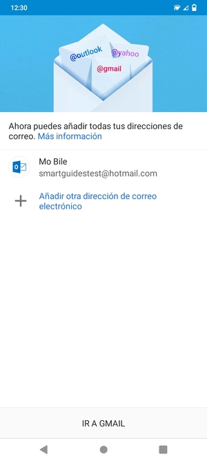 Seleccione IR A GMAIL
