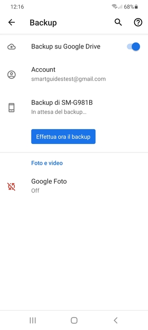 Seleziona Account