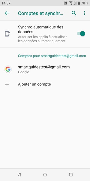 Sélectionnez votre compte Google