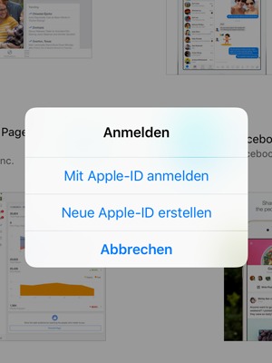 Wählen Sie Mit Apple-ID anmelden