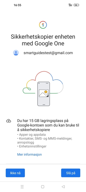 Velg Slå på