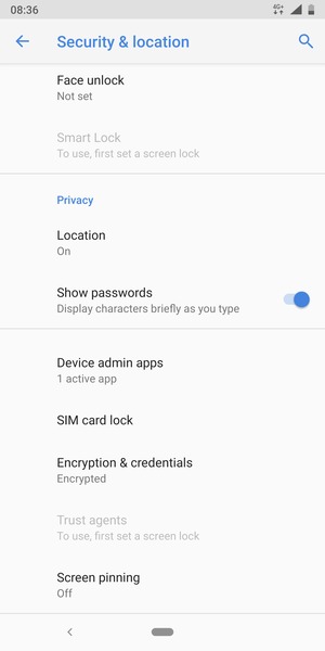 Select SIM card lock