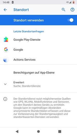 Schalten Sie Standort aus
