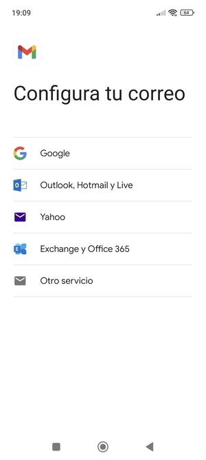 Seleccione Exchange y Office 365