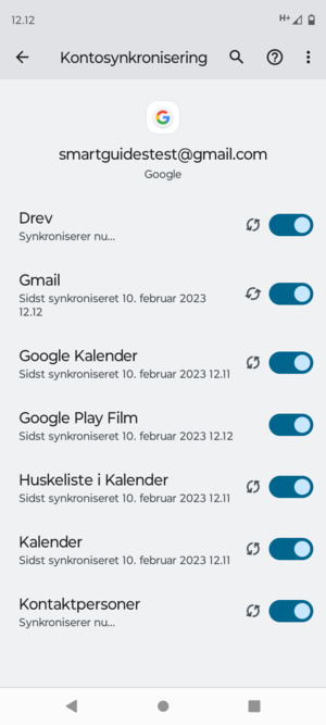 Dine kontakter fra Google vil nu blive synkroniseret til din telefon