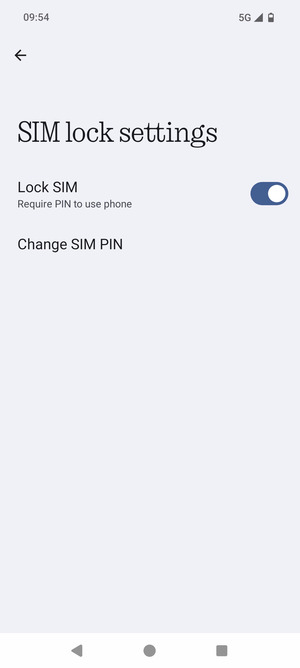 Select Change SIM PIN
