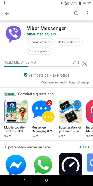 Attendi il completamento del processo di installazione