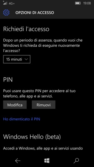 Seleziona Reichiedi l'accesso