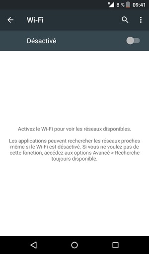 Activer le Wi-Fi