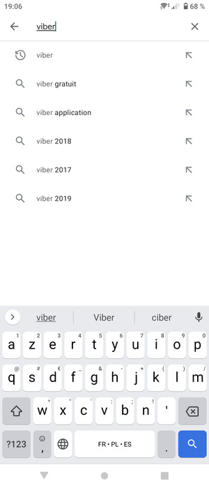 Saisissez le nom de l'appli et sélectionnez Rechercher