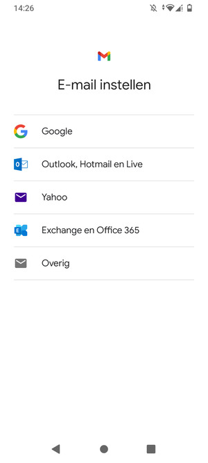 Selecteer Outlook, Hotmail en Live