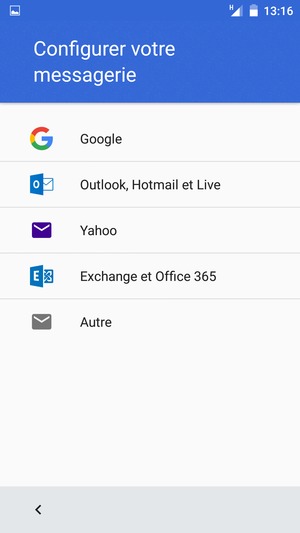 Sélectionnez Google