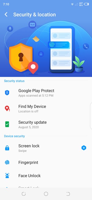 Select Screen lock