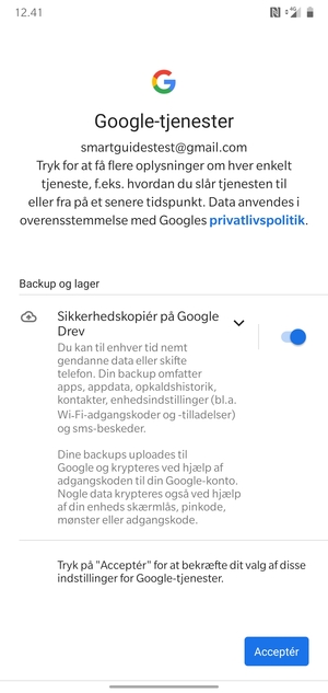 Vælg Acceptér
