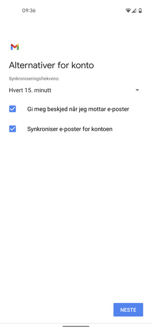 Velg NESTE