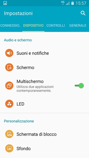 Per attivare il blocco dello schermo, vai al menu Impostazioni e seleziona DISPOSITIVO
