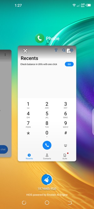 Select the Delete icon to close all running apps