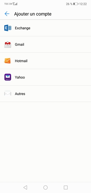 Sélectionnez Hotmail