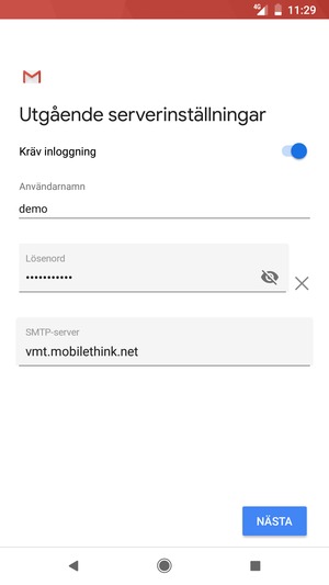 Ange utgående serveradress
