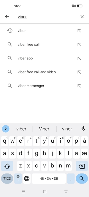 Skriv inn applikasjonsnavnet og velg Søk