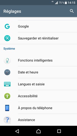 Faites défiler et sélectionnez À propos du téléphone