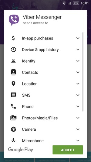 Select ACCEPT