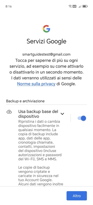 Seleziona Altro