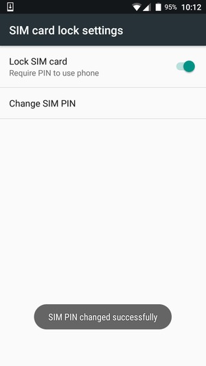 Your SIM PIN has been changed