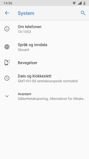 Velg Avansert