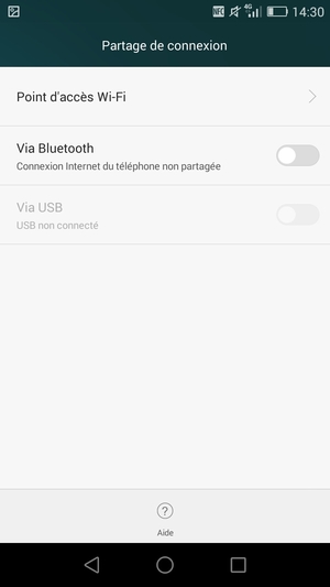 Sélectionnez Point d'accès Wi-Fi