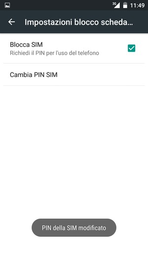 Il tuo PIN della SIm è stato modificato
