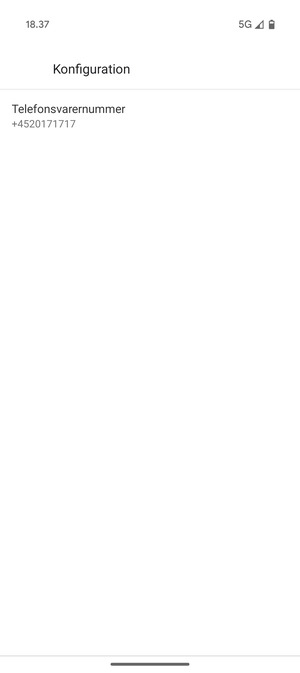 Vælg Telefonsvarernummer