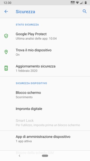 Per attivare il blocco dello schermo, seleziona Blocco schermo