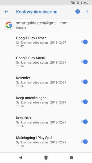 Kontrollera att Kontakter är valt