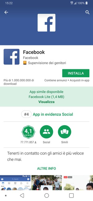 Seleziona INSTALLA