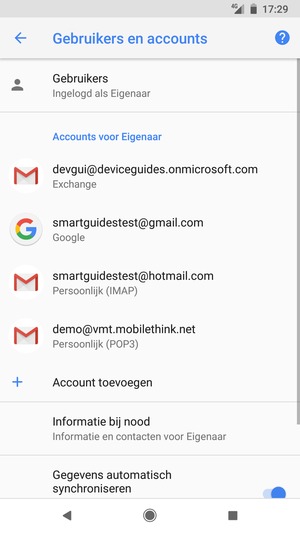 Selecteer uw Google-account