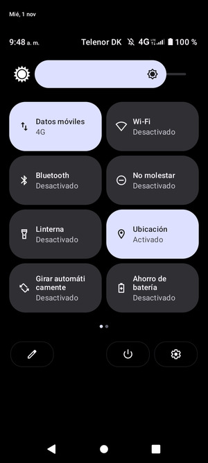 Desactive Ubicación