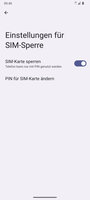 Wählen Sie PIN für SIM-Karte ändern