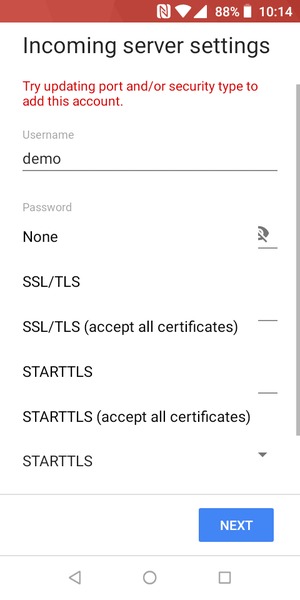 Select None and  NEXT
