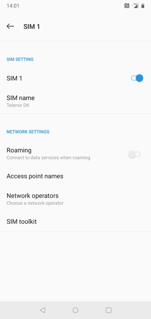 To change network if network problems occur, select Network operators
