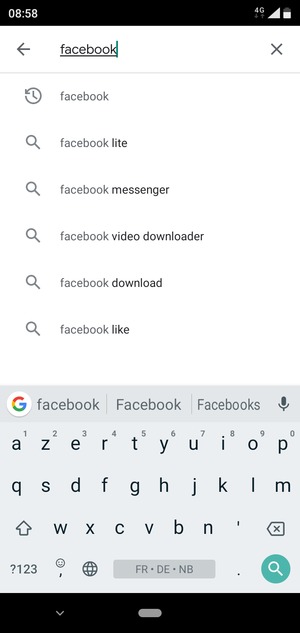 Saisissez le nom de l'appli et sélectionnez Rechercher