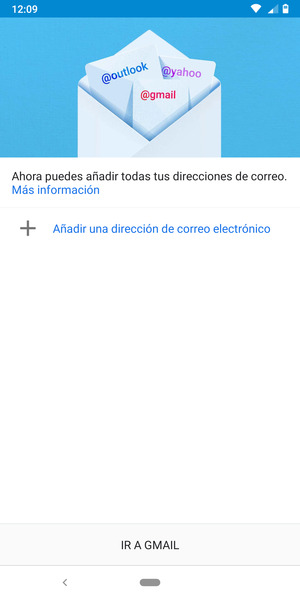 Seleccione Añadir una dirección de correo electrónico