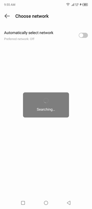 Wait for the search to finish