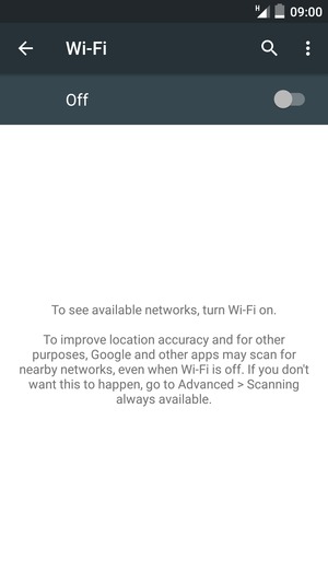 Turn on Wi-Fi