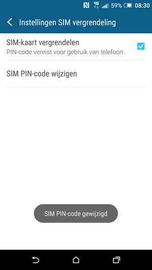 Uw SIM PIN-code is gewijzigd