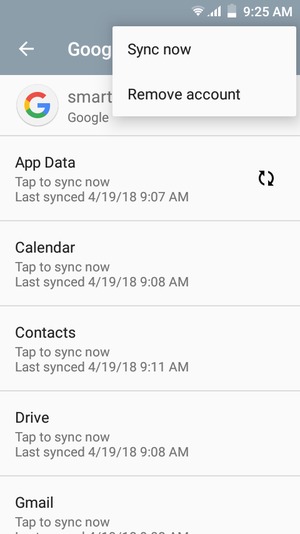 Select Sync now
