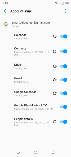 Your information will be synchronised